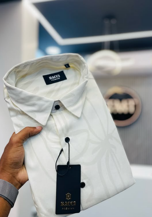 premium satin shirts white